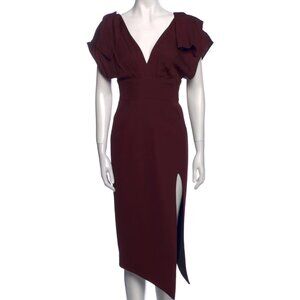 Maticevski V-Neck Midi Length Dress